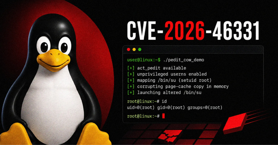 CVE-2026-46331 'pedit COW': Linux Kernel Flaw Enables Root Escalation via Poisoned Page Cache